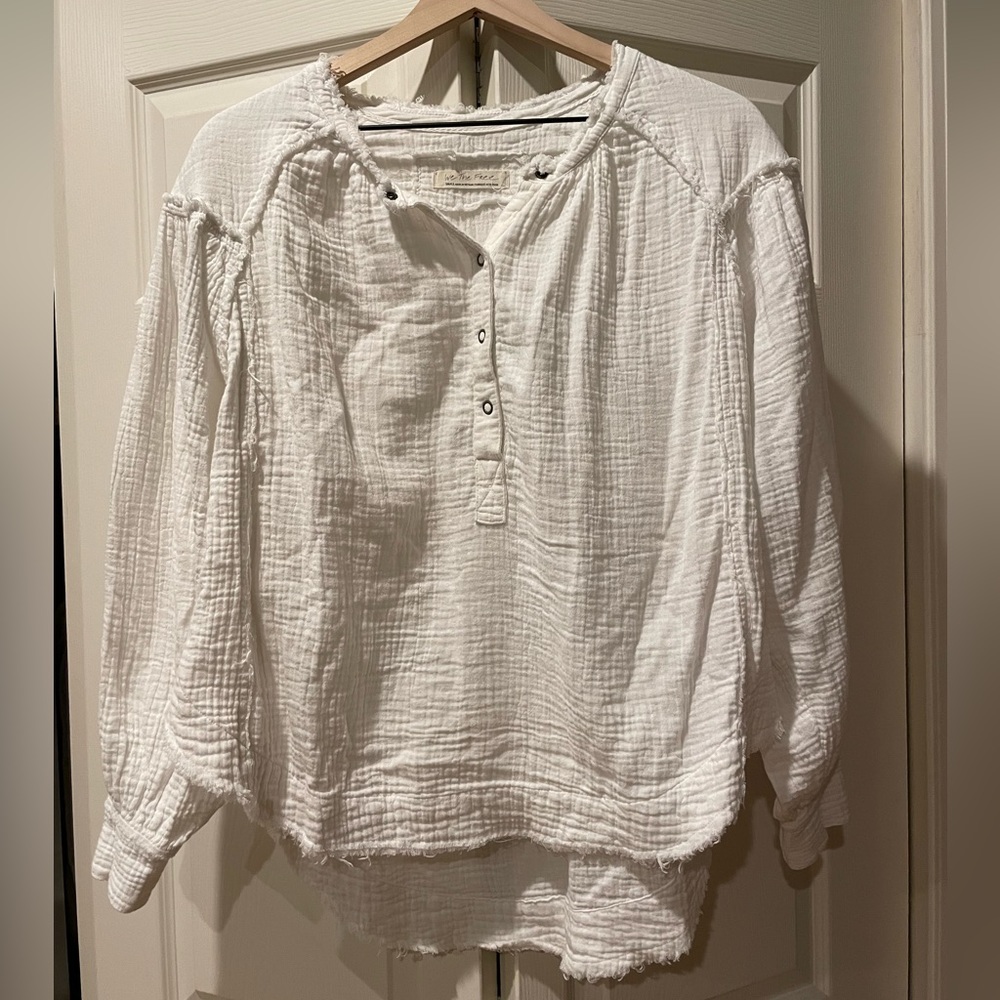 We The Free half-button blouse